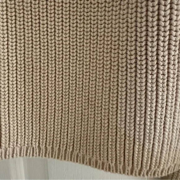 Jenni Kayne Fisherman Cotton Sweater Oatmeal XS Minimalist - Picture 2 of 5